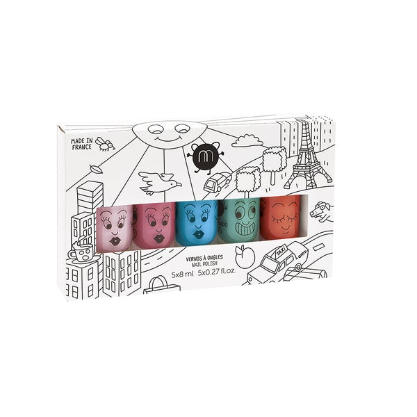 Set of 5 nail polishes – City