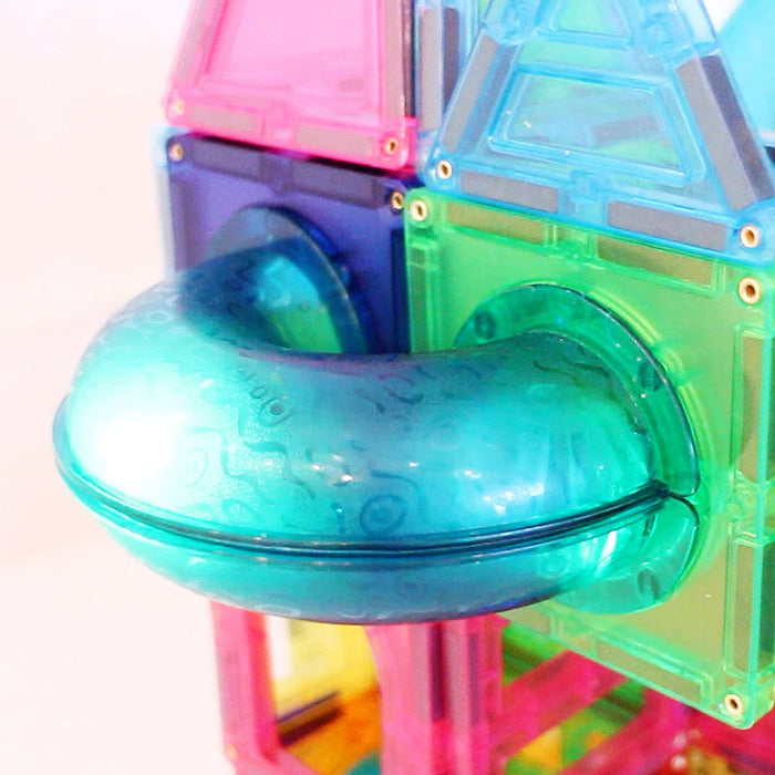 Race Track Magnetic Blocks with Glow in the Dark Balls – 176 Pieces