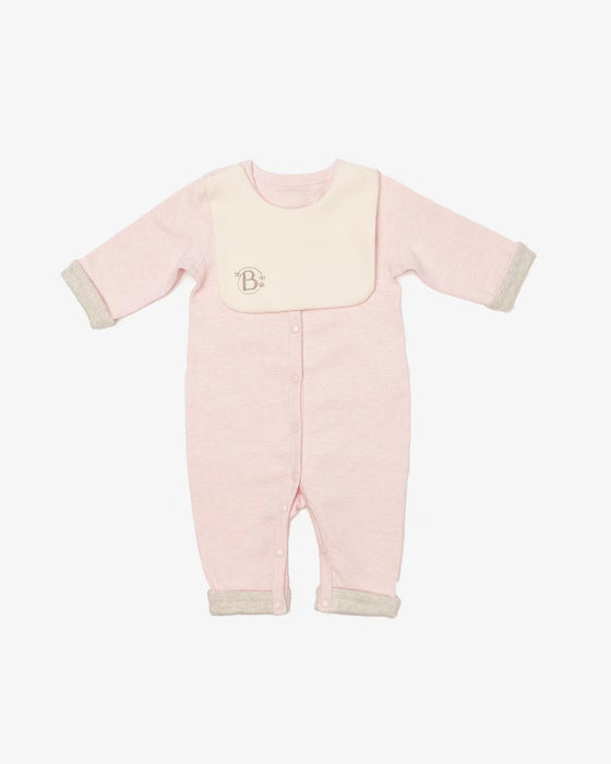 Turned-Up Rompers With Bib-Ballet Pink