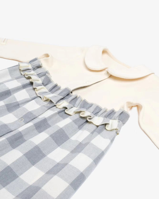 Checked Ruffle Romper