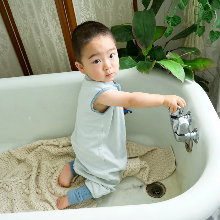 Sleeveless Sleep Suit - Airy Blue 1.0T