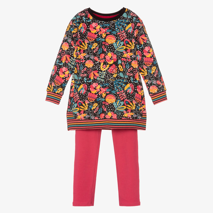 Pink Dress & Leggings Set