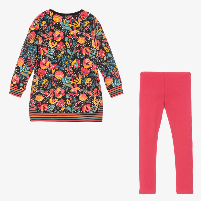 Pink Dress & Leggings Set