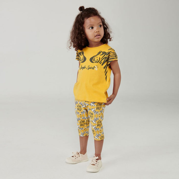 Yellow Zebra Leggings Set