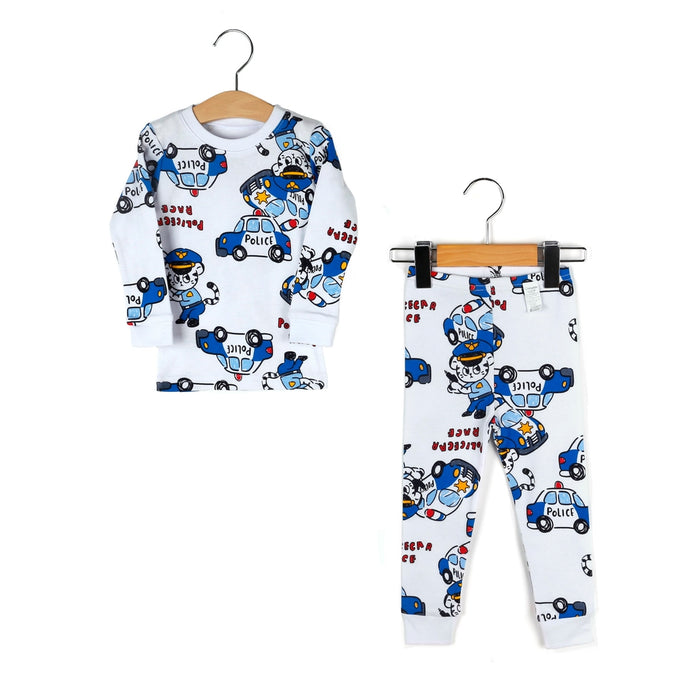 Police Car Race Organic Pajamas