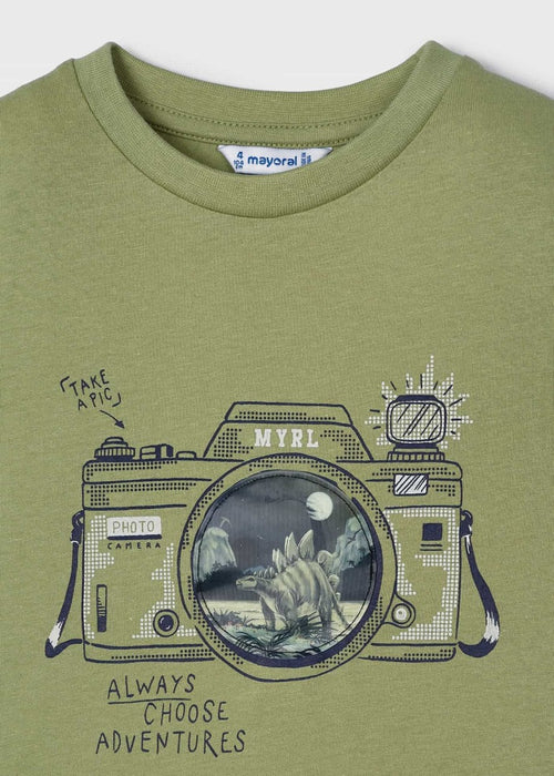 Cotton T-shirt with Interactive Motif Boy