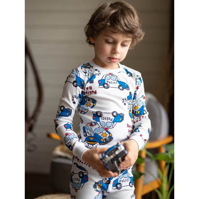 Police Car Race Organic Pajamas
