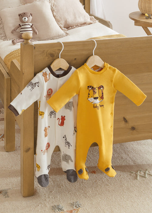 ECOFRIENDS set of 2 sleepsuits with bib newborn