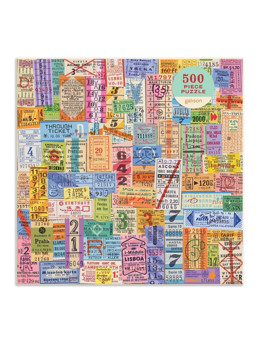 Vintage Travel Tickets 500 Piece Puzzle