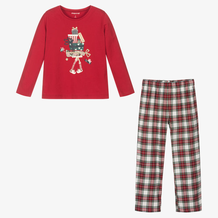 Red Festive Cotton Pyjamas