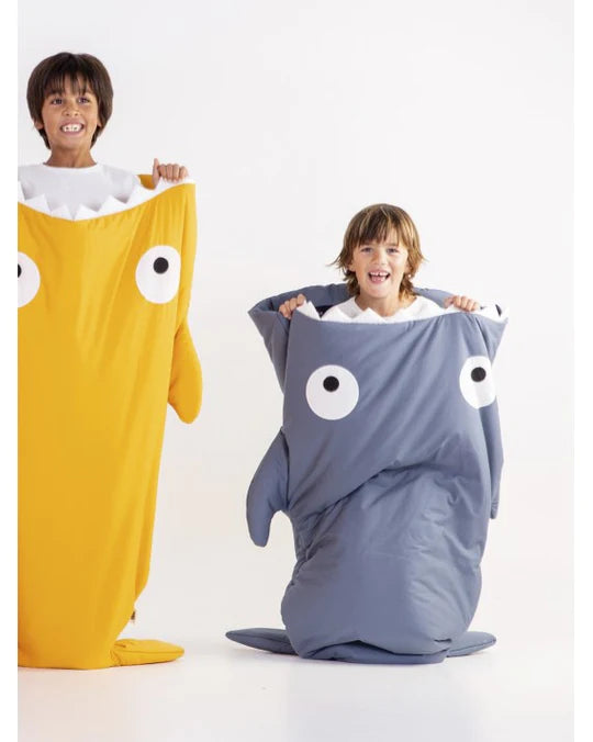 Slate Blue Kids Sleeping Bag - Bicycles