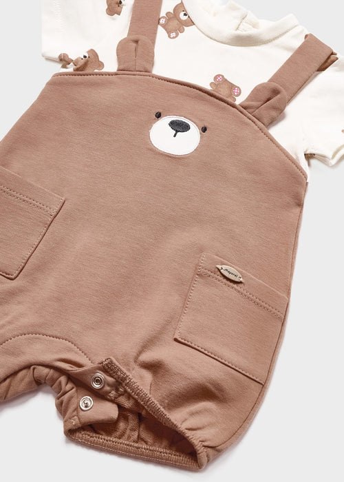 Sustainable cotton romper with hat newborn