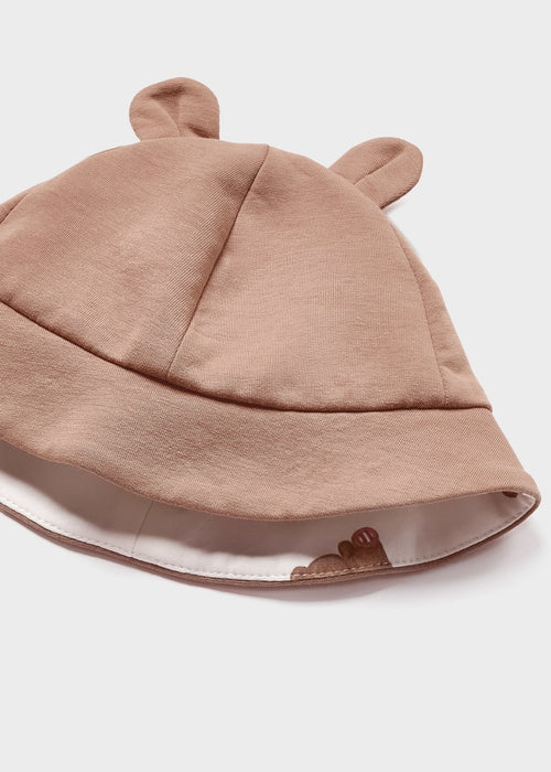 Sustainable cotton romper with hat newborn